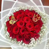25 Red Roses Bouquet - NYC Bouquet Delivery