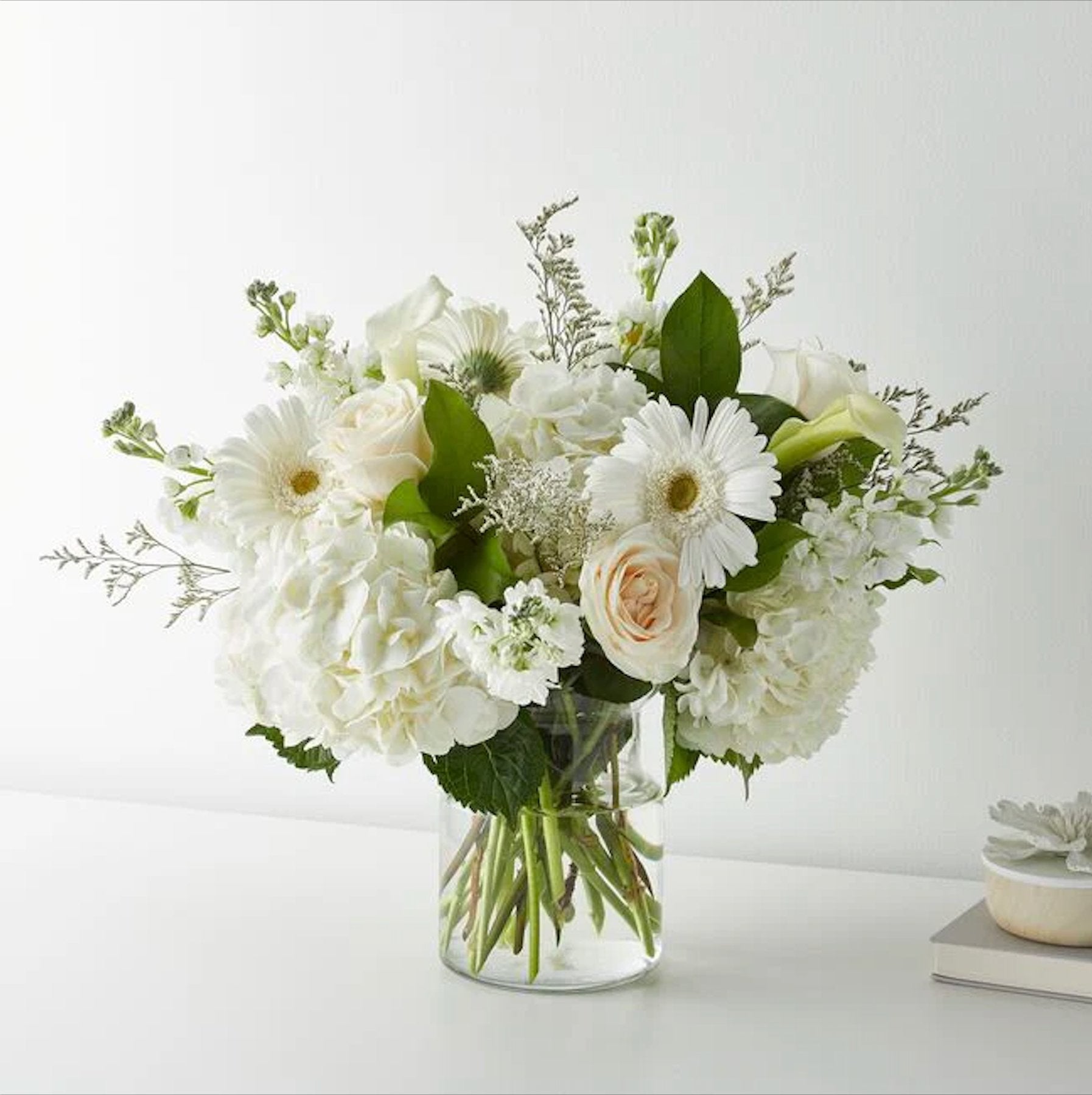 Vanilla Sky - White Flowers Arrangement - NYC Bouquet Delivery