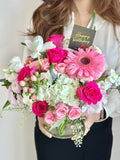 Pink Bloom Elegance Vase - NYC Bouquet Delivery