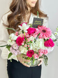 Pink Bloom Elegance Vase - NYC Bouquet Delivery