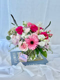 Pink Bloom Elegance Vase - NYC Bouquet Delivery