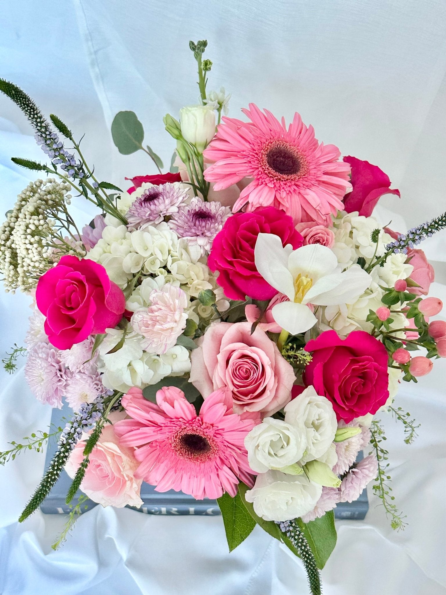 Pink Bloom Elegance Vase - NYC Bouquet Delivery