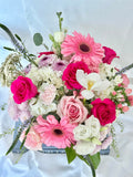 Pink Bloom Elegance Vase - NYC Bouquet Delivery