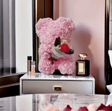 Artificial Floral Rose Bear Gift - Baby Pink - NYC Bouquet Delivery