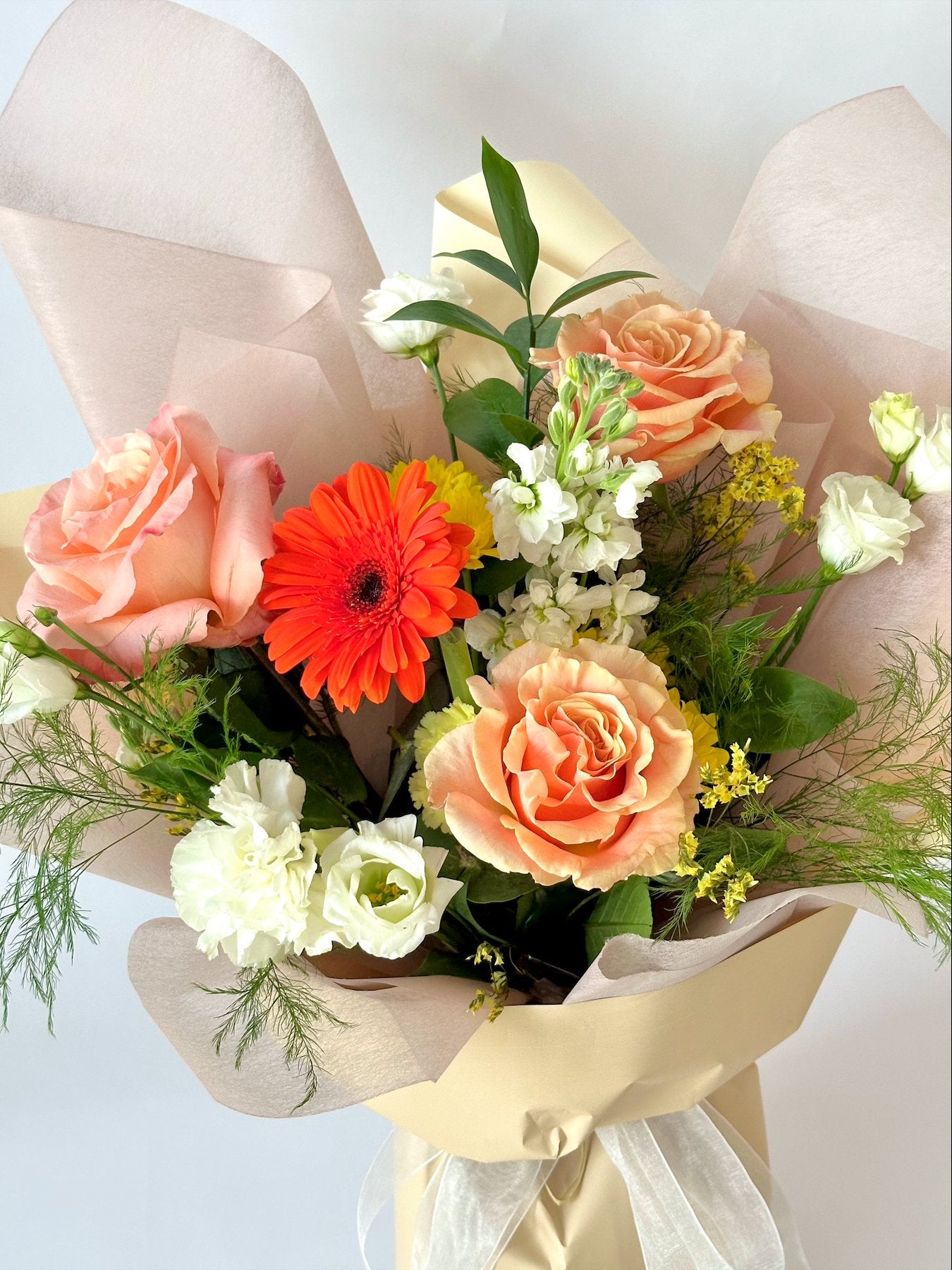 Sweet Flower Wrapped Bouquet - NYC Bouquet Delivery