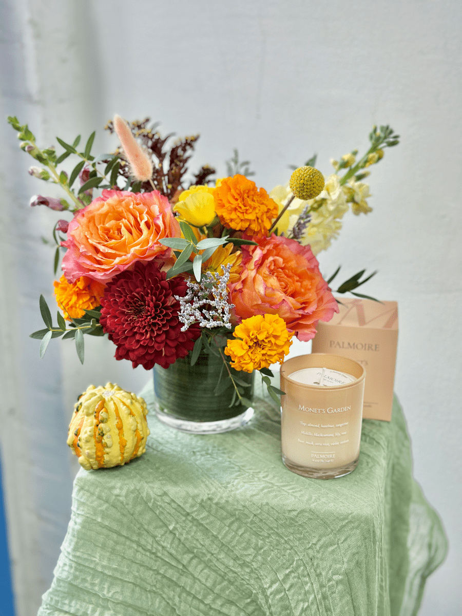 Amber Nest Flower Arrangement (Vase Included) - KKOT Floral Studio | Jersey City Florist & Same - Day Delivery