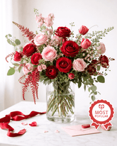 Best Seller – Valentine’s Day Designer’s Choice (Red & Pink | Vase) - KKOT Floral Studio | Jersey City Florist & Same - Day Delivery