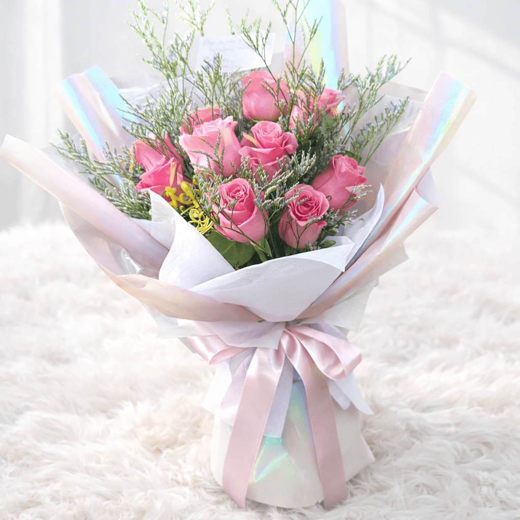 Dozen Roses Bouquet (Red, White, Pink, Yellow, Mixed) - KKOT Floral Studio | Jersey City Florist & Same - Day Delivery