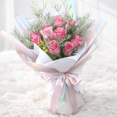 Dozen Roses Bouquet (Red, White, Pink, Yellow, Mixed) - KKOT Floral Studio | Jersey City Florist & Same - Day Delivery