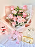 Blush Pink Rose & Carnation Bouquet
