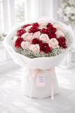 Pink & Red 2 Dozen Rose Bouquet - KKOT Floral Studio | Jersey City Florist & Same - Day Delivery