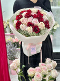 Pink & Red 2 Dozen Rose Bouquet - KKOT Floral Studio | Jersey City Florist & Same - Day Delivery