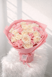 Pink & White 2 Dozen Rose Bouquet - KKOT Floral Studio | Jersey City Florist & Same - Day Delivery