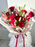 Red Velvet & Blush Bouquet - KKOT Floral Studio | Jersey City Florist & Same - Day Delivery