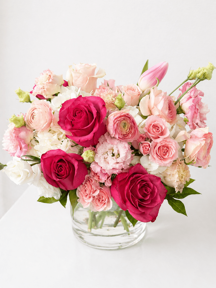 Rosé Garden Vase - KKOT Floral Studio | Jersey City Florist & Same - Day Delivery