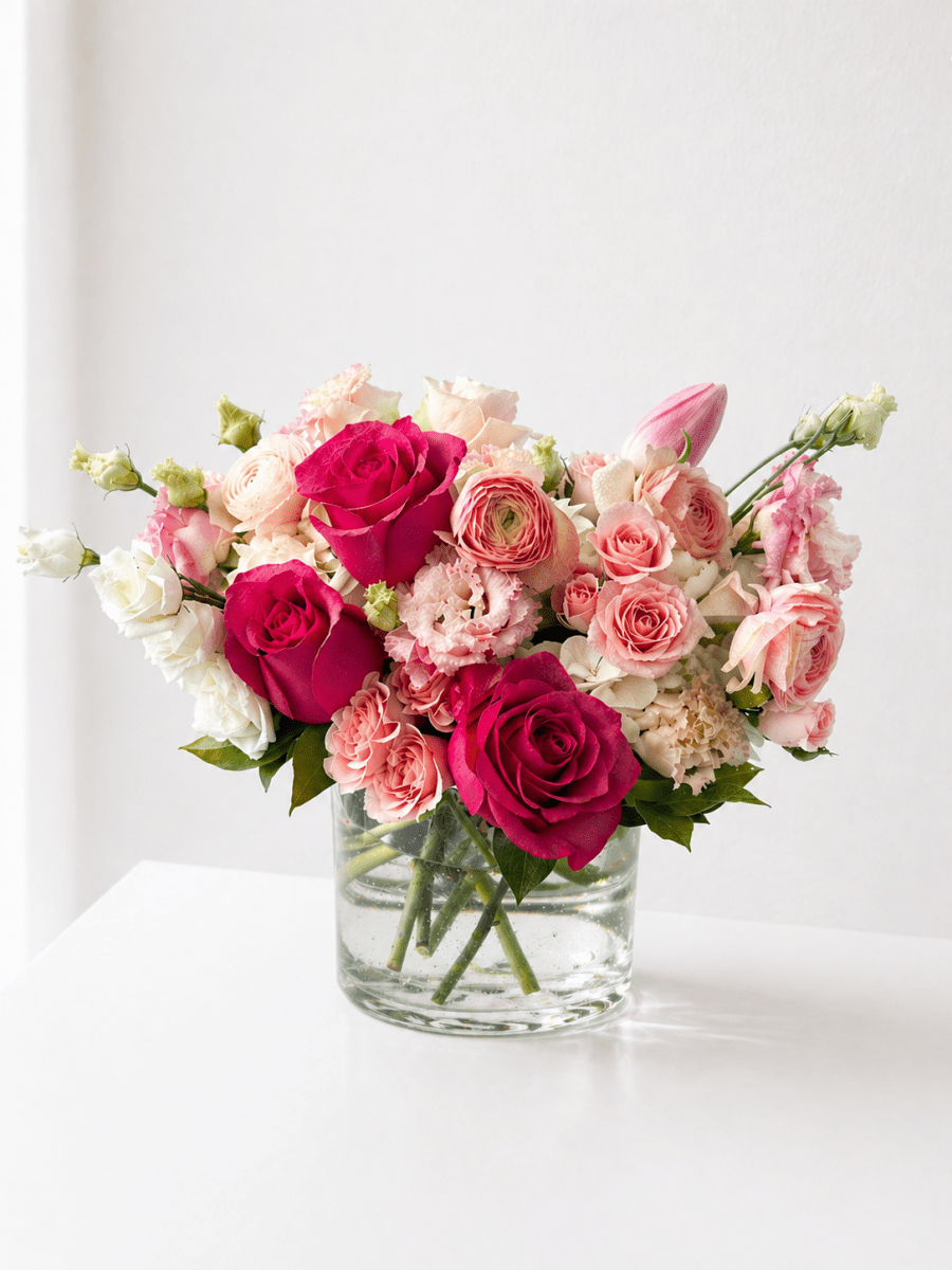 Rosé Garden Vase - KKOT Floral Studio | Jersey City Florist & Same - Day Delivery