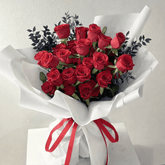 Two Dozen Rose Wrapped Bouquet - KKOT Floral Studio | Jersey City Florist & Same - Day Delivery