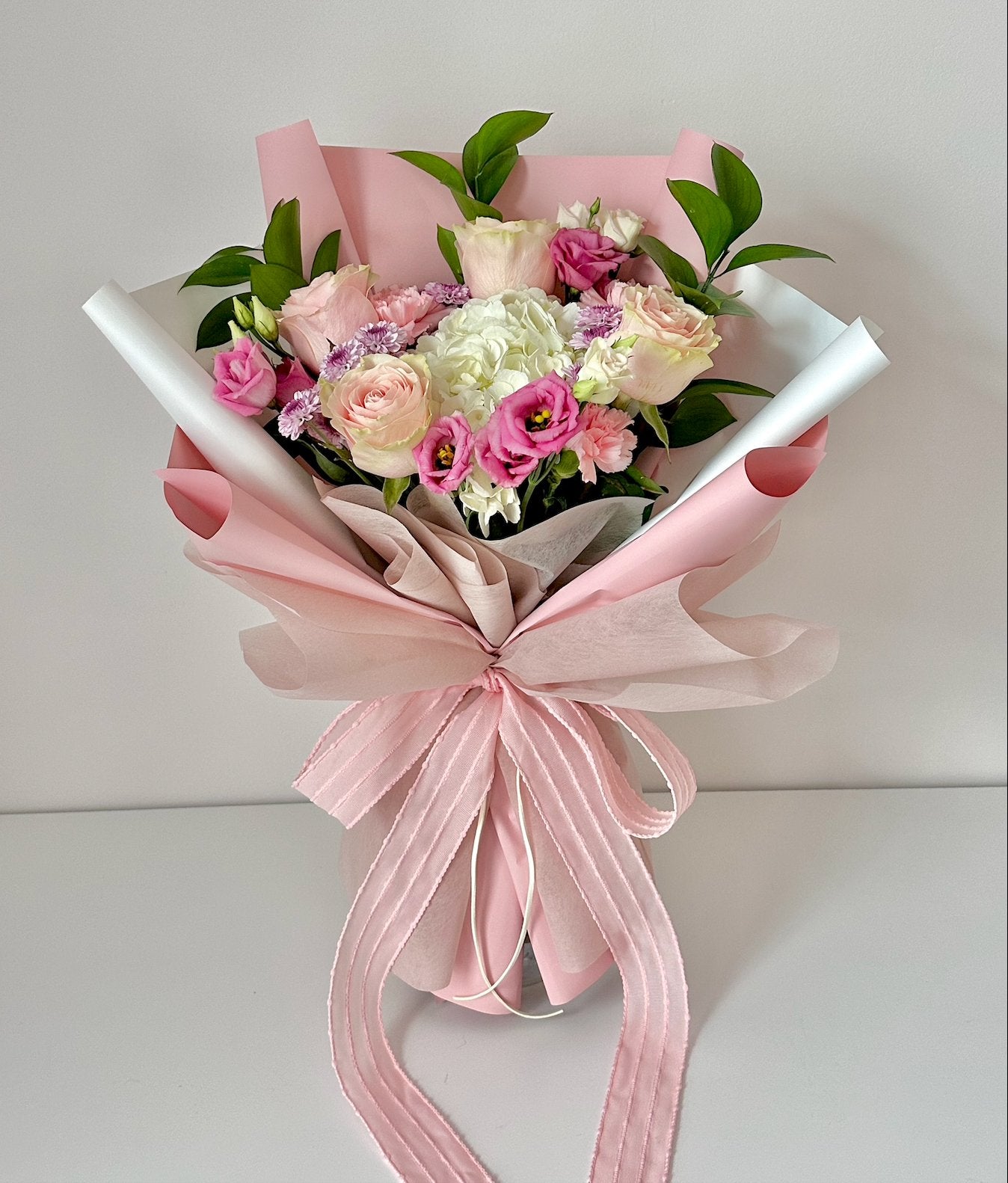 Ballet Rose Wrapped Bouquet - NYC Bouquet Delivery