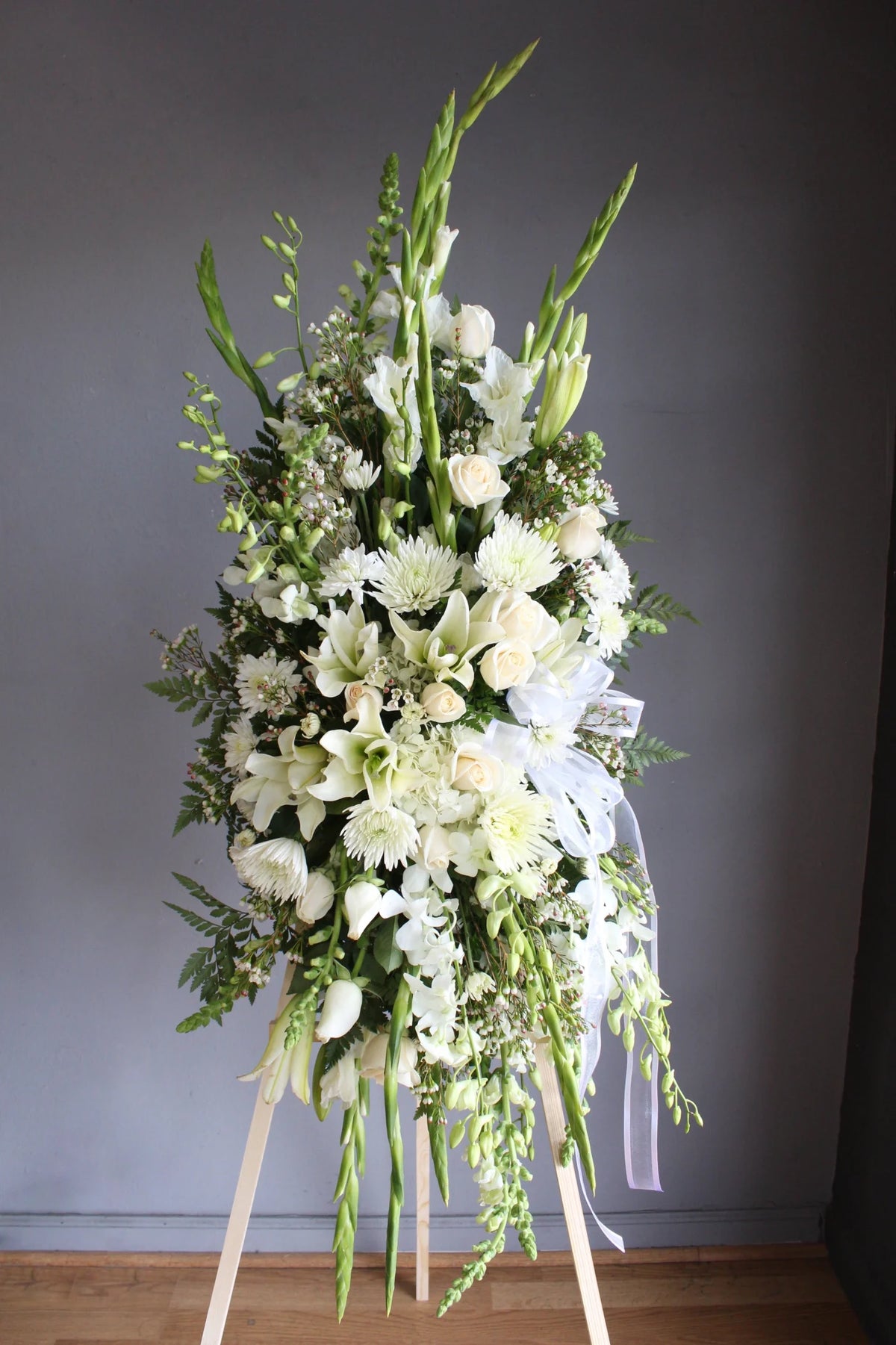 Remember Me - Funeral Standing Spray - NYC Bouquet Delivery