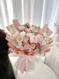 Rosy Glow Bouquet – Pink Roses and Gerbera Daisies - NYC Bouquet Delivery