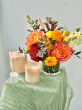 Amber Nest Flower Arrangement (Vase Included) - KKOT Floral Studio | Jersey City Florist & Same - Day Delivery