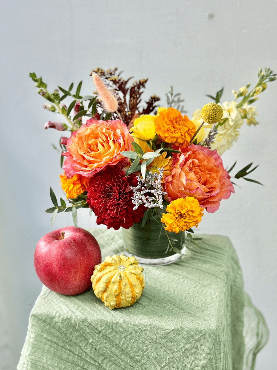 Amber Nest Flower Arrangement (Vase Included) - KKOT Floral Studio | Jersey City Florist & Same - Day Delivery