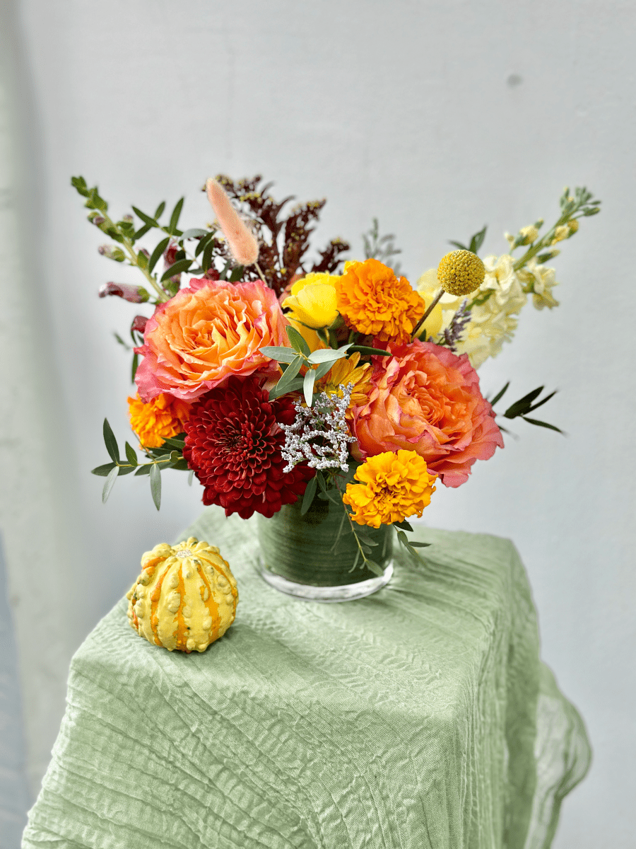 Amber Nest Flower Arrangement (Vase Included) - KKOT Floral Studio | Jersey City Florist & Same - Day Delivery