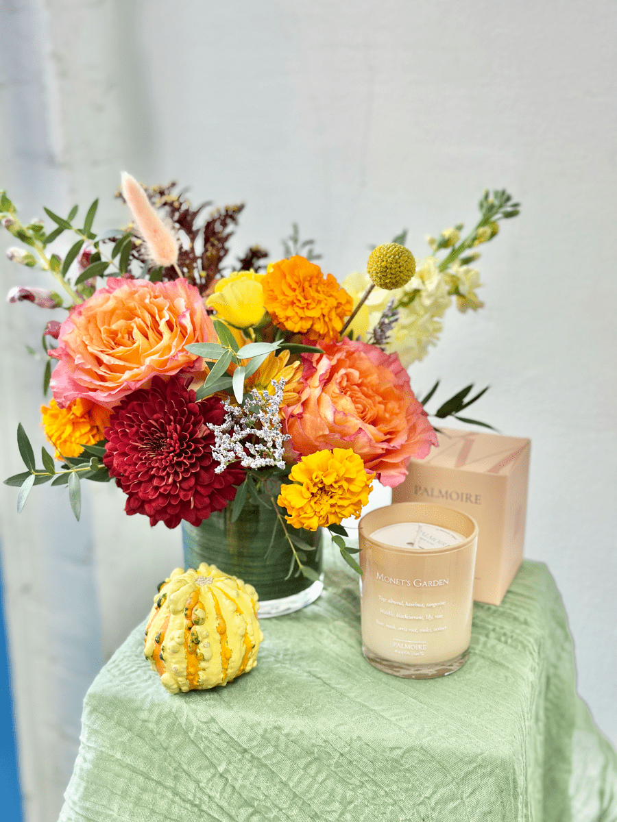 Amber Nest Flower Arrangement (Vase Included) - KKOT Floral Studio | Jersey City Florist & Same - Day Delivery