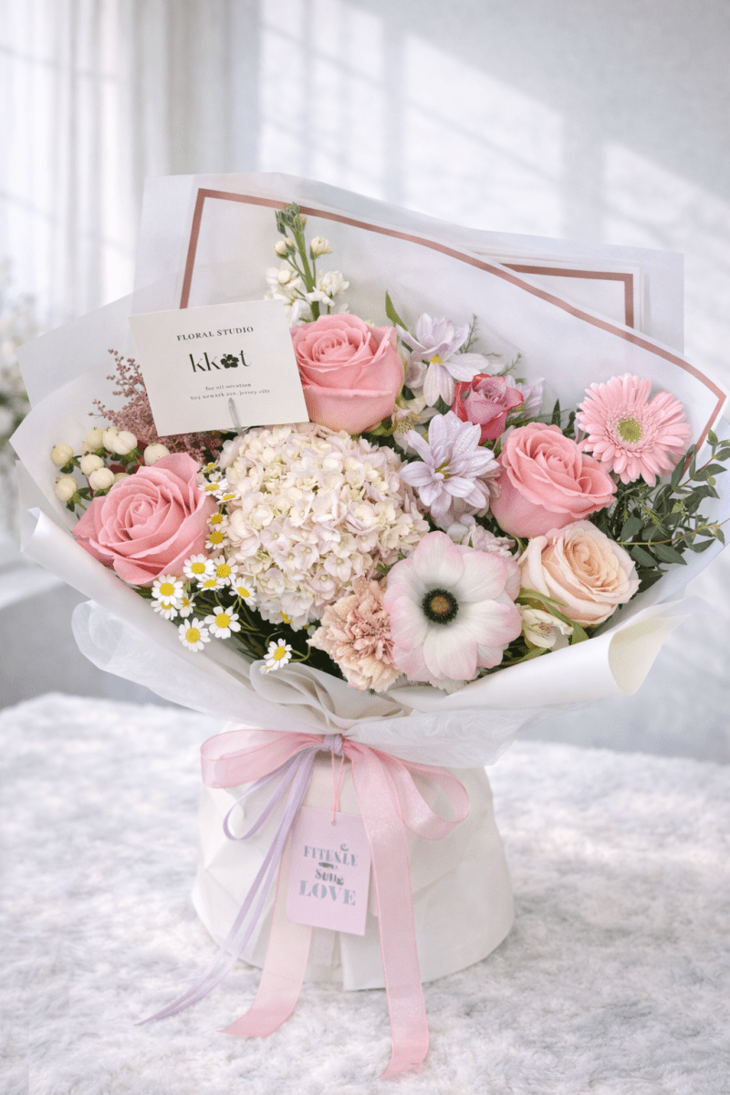 Best Seller - Designer Wrapped Bouquet - KKOT Floral Studio | Jersey City Florist & Same - Day Delivery