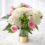 Blissful White Bouquet (Vase Included) - KKOT Floral Studio | Jersey City Florist & Same - Day Delivery
