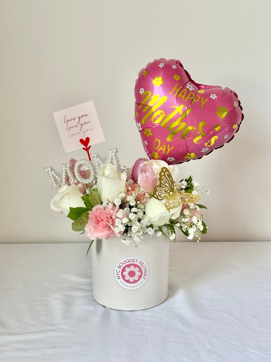 Love You, Mom Vase Arrangement - Mother's Day Special Edition 2025 - NYC Bouquet Delivery