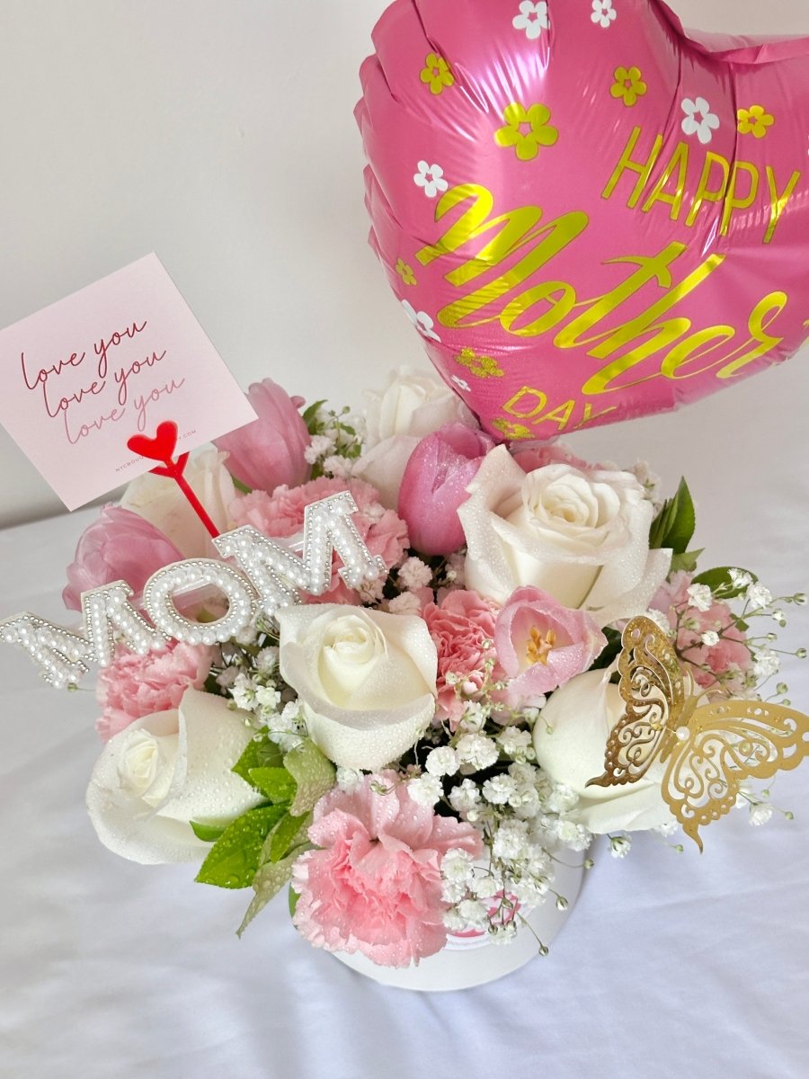 Love You, Mom Vase Arrangement - Mother's Day Special Edition 2025 - NYC Bouquet Delivery