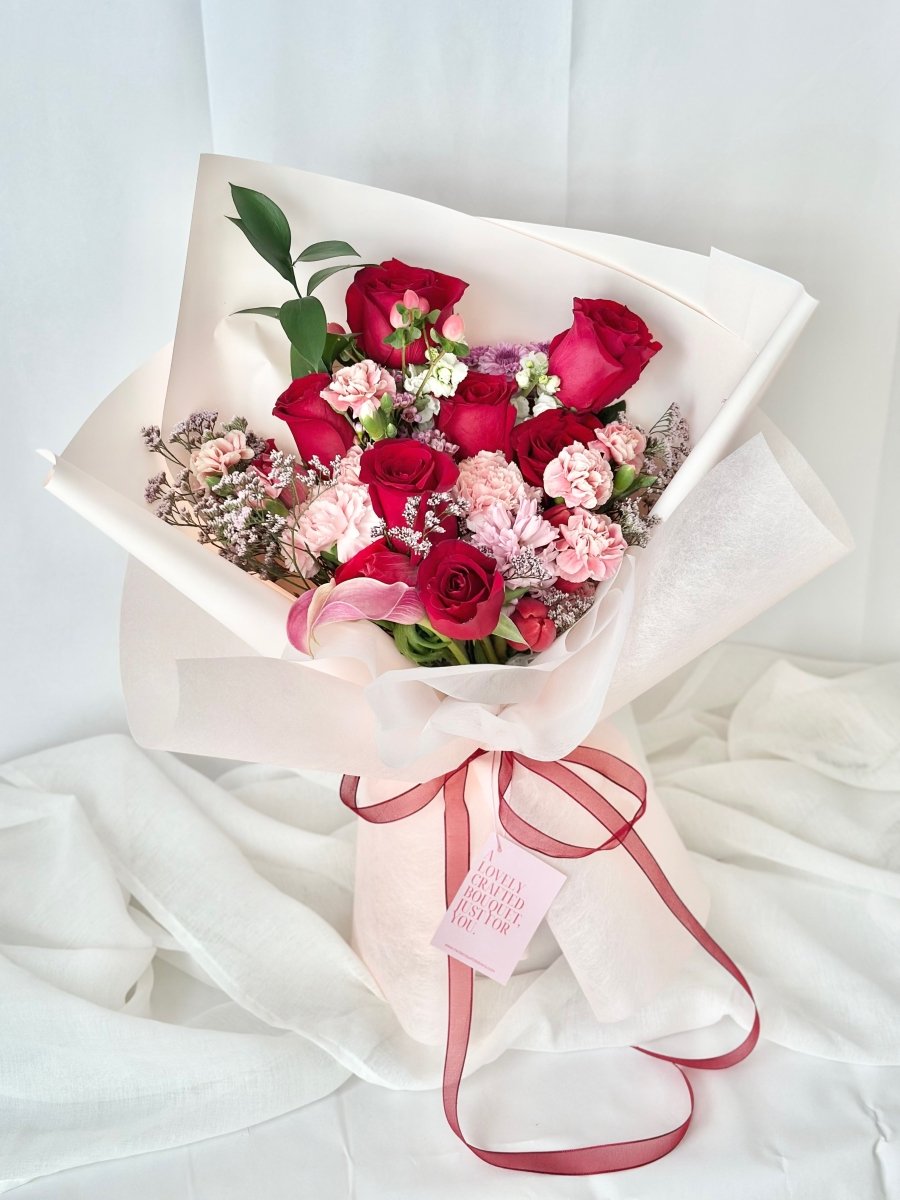 Pink & Red Bloom Bouquet - NYC Bouquet Delivery
