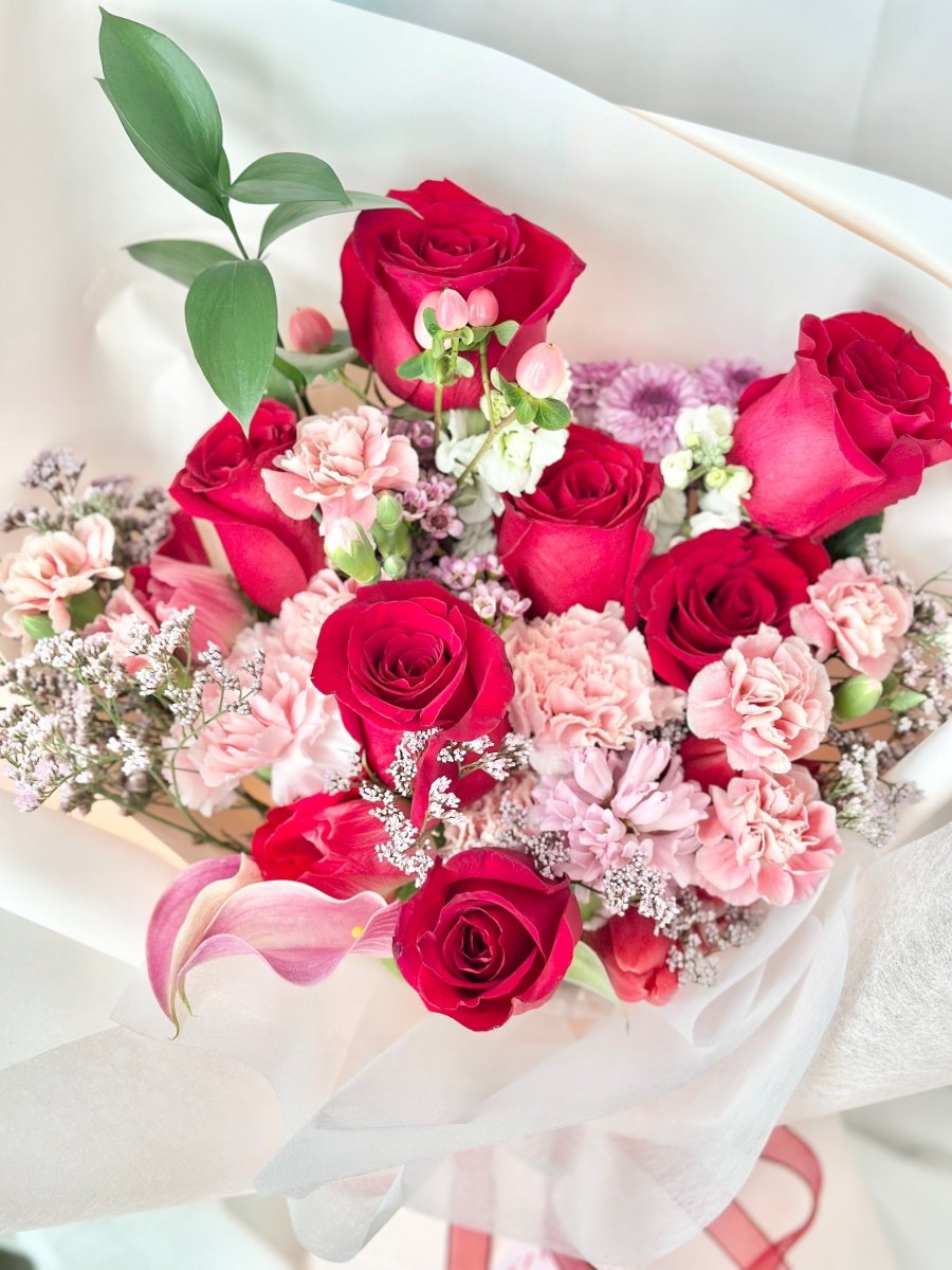 Pink & Red Bloom Bouquet - NYC Bouquet Delivery