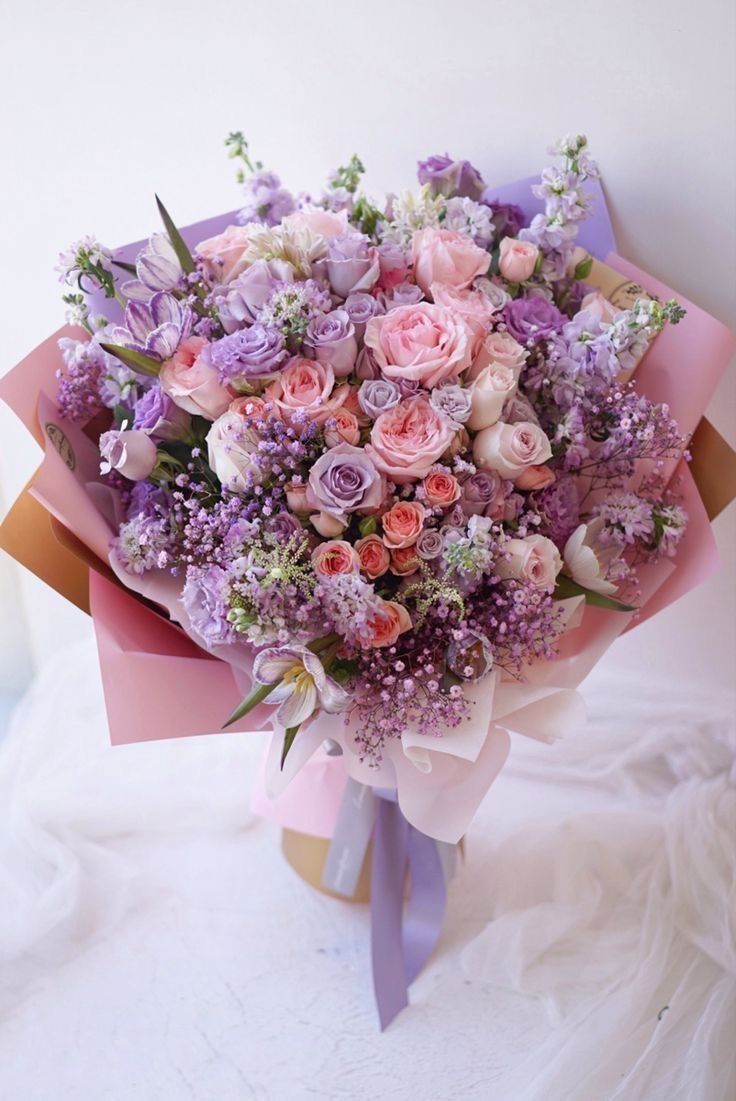 Designer's Choice - Purple & Pink Tone (Vase or Bouquet) - NYC Bouquet Delivery