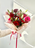 Red Velvet & Blush Bouquet - KKOT Floral Studio | Jersey City Florist & Same - Day Delivery