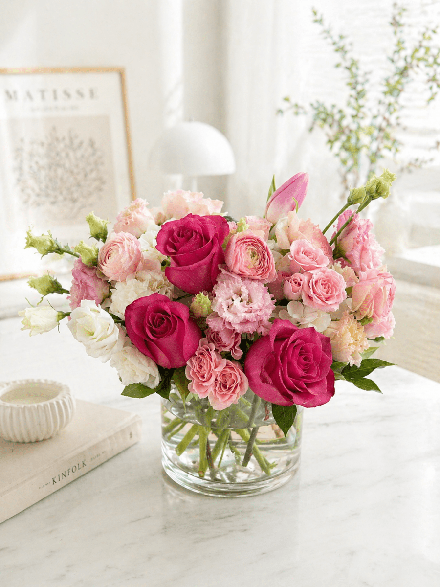 Rosé Garden Vase - KKOT Floral Studio | Jersey City Florist & Same - Day Delivery